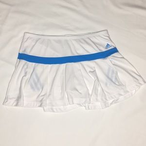 Adidas Clima365 White & Blue Athletic Tennis Skirt